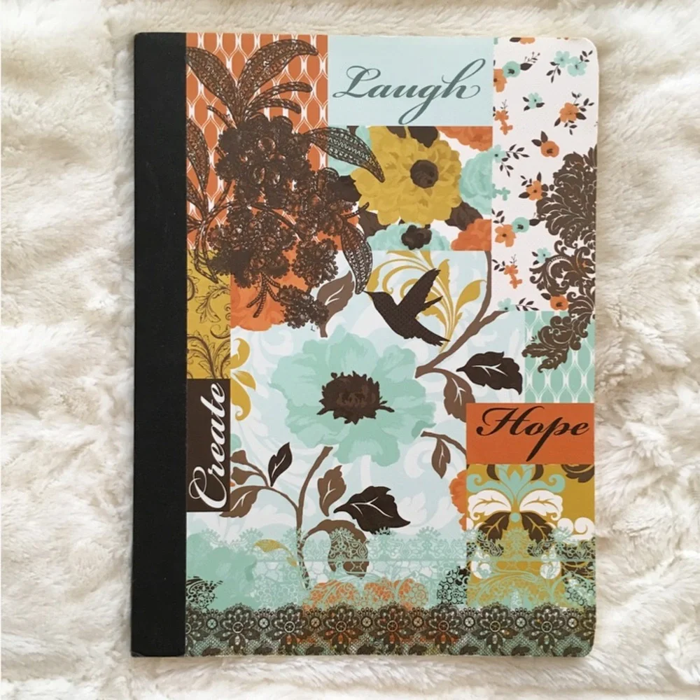 Create Laugh Hope Shabby Chic Composition Journal